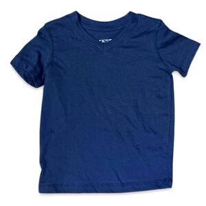 Joe's Basic T-Shirt V Neck Short Sleeves Pullover Cotton Blend Blue Kids 5 NWOT